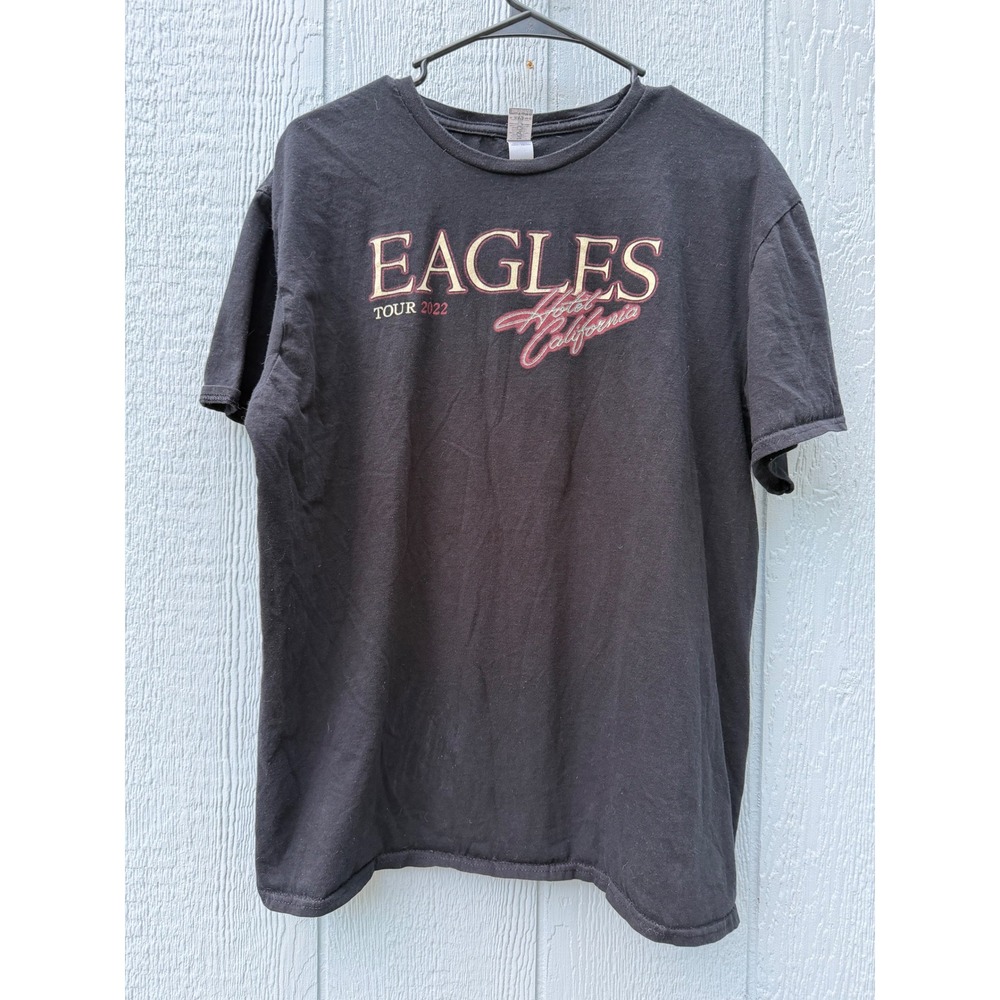 Eagles Hotel California Tour 2022 Graphic T-Shirt Mens Black Concert Tee XL